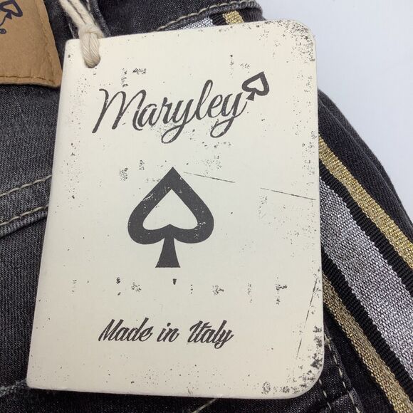 Maryley Womens Made in Italy Jeans‎ Black Size 10 NWT - Picture 5 of 13